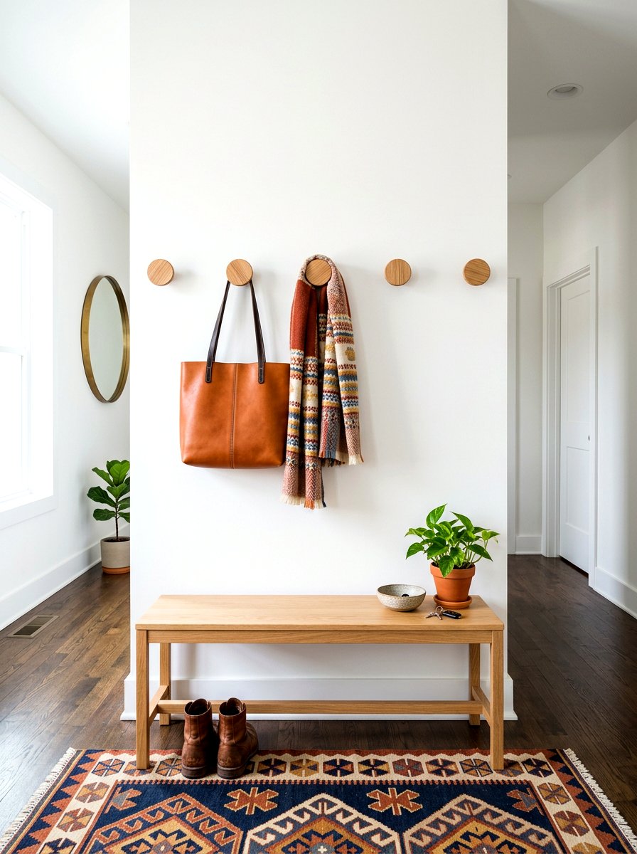 Hallway Wall Hooks - 30 narrow hallway ideas