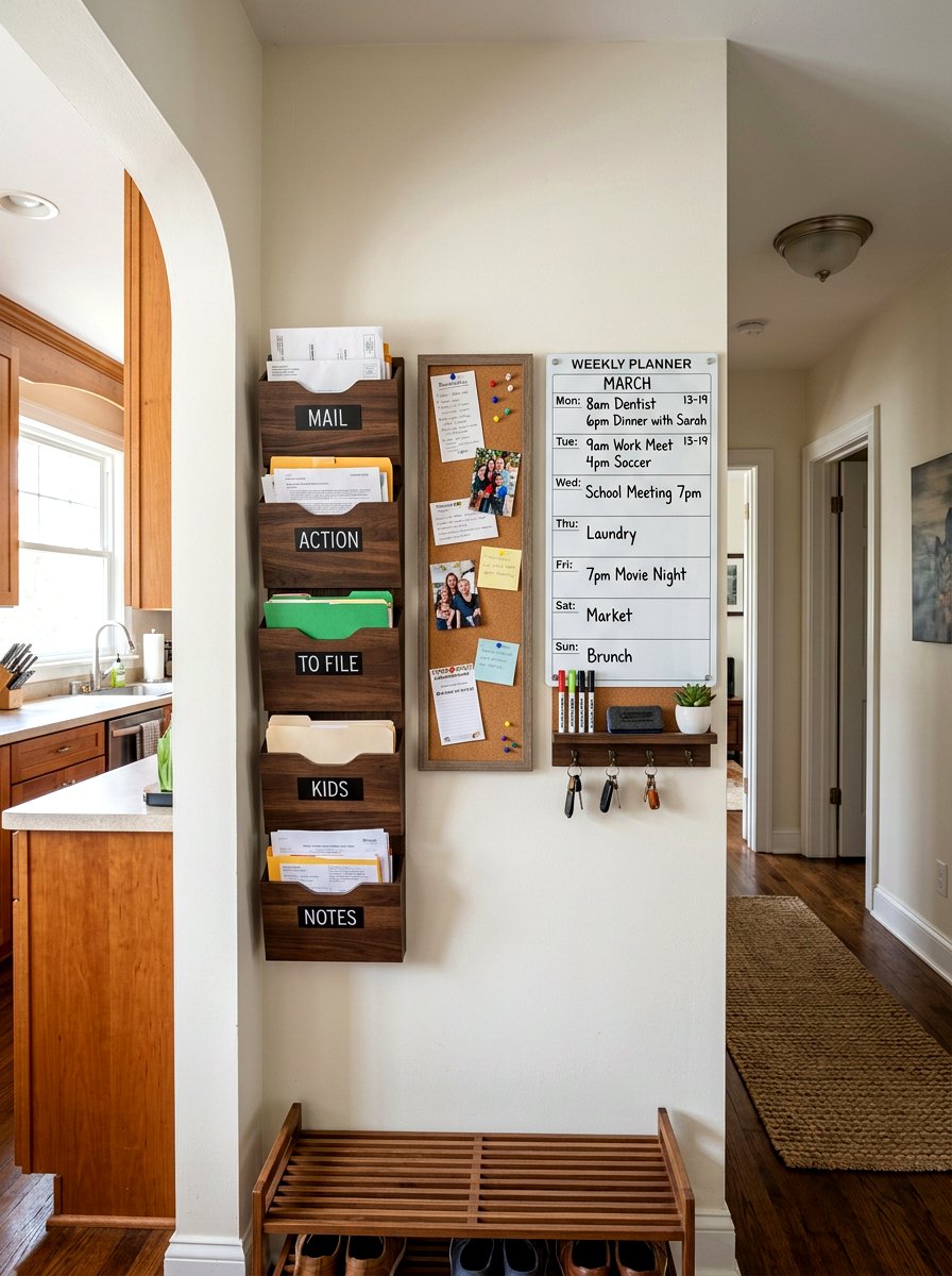 Hallway Wall Organizer - 30 command center ideas