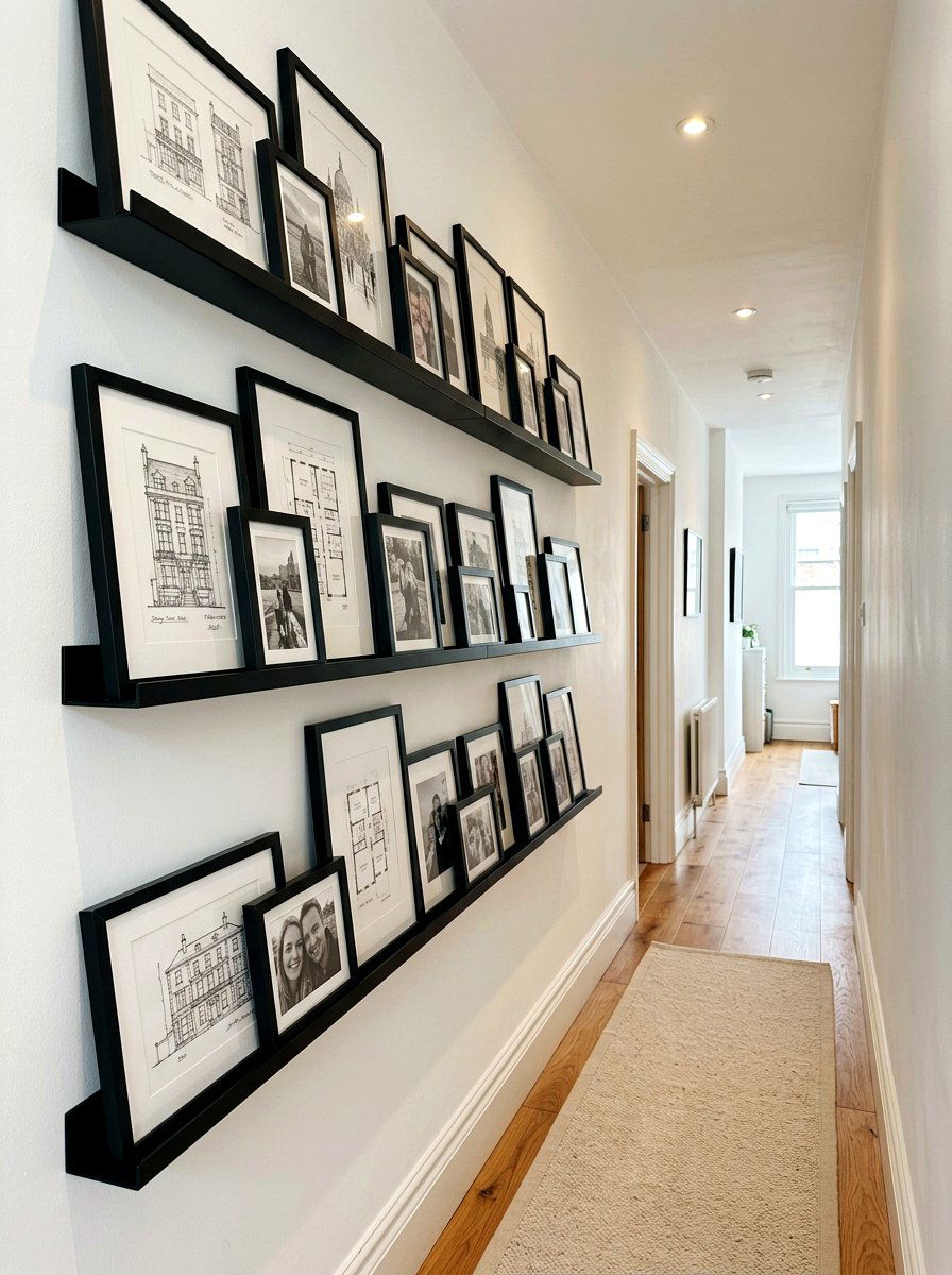 Hallway Wall Picture Ledge - 30 picture ledge ideas