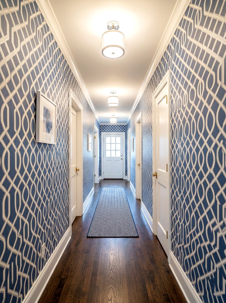 Hallway Wallpaper - 30 narrow hall styling ideas