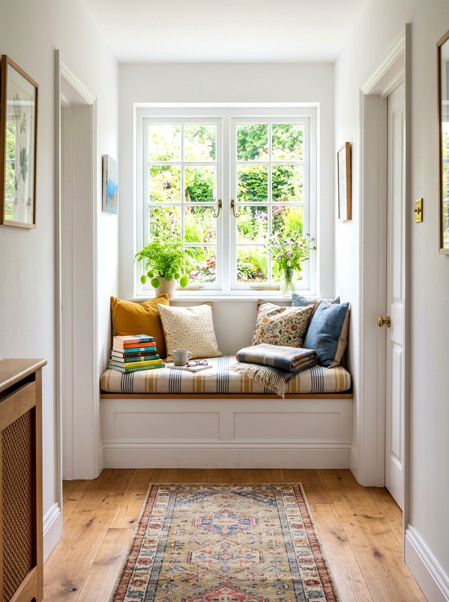 Hallway Window Nook - 30 narrow hallway ideas