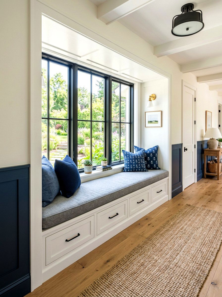 Hallway Window Seat - 30 reading hallway ideas