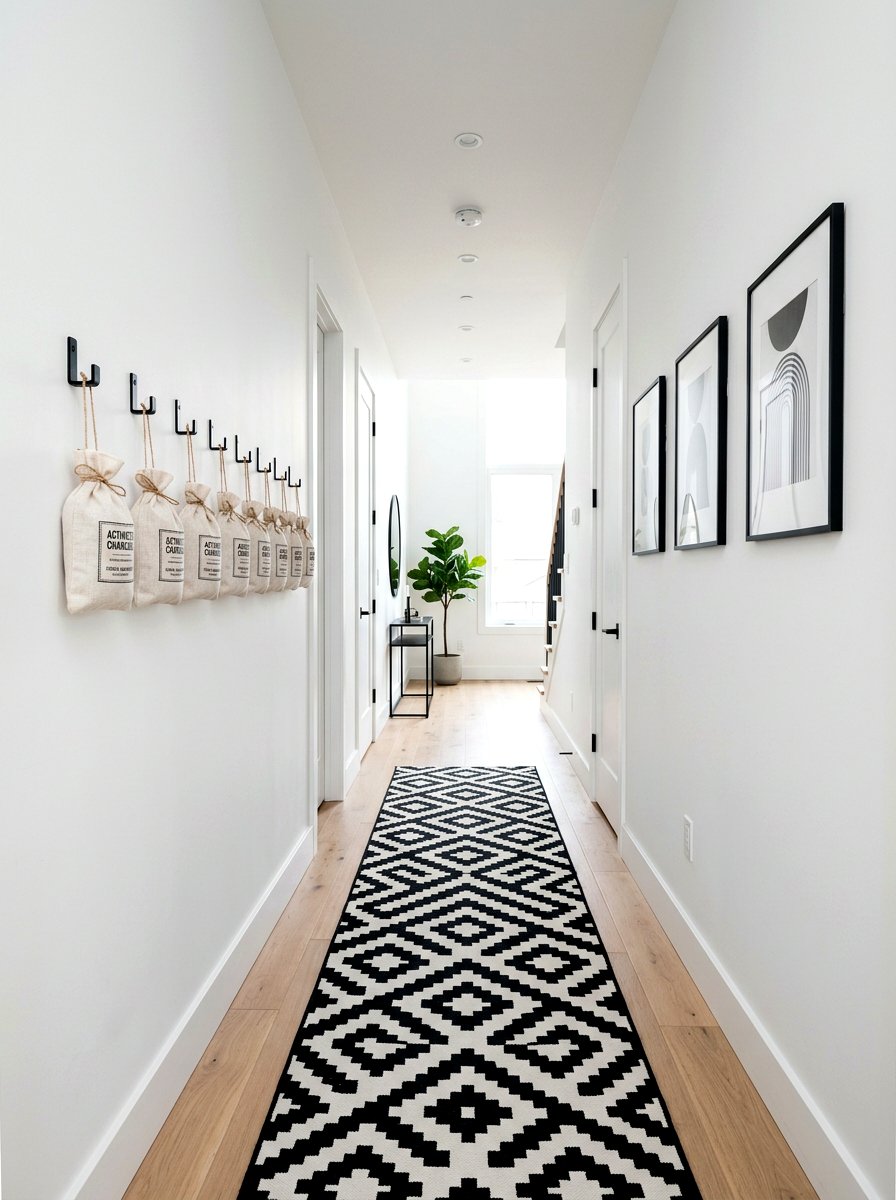 Hallway With Activated Charcoal Bags - 30 clean air room ideas