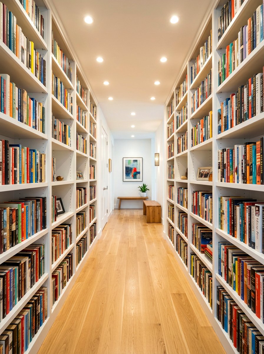 Hallway book storage - 30 book nook ideas