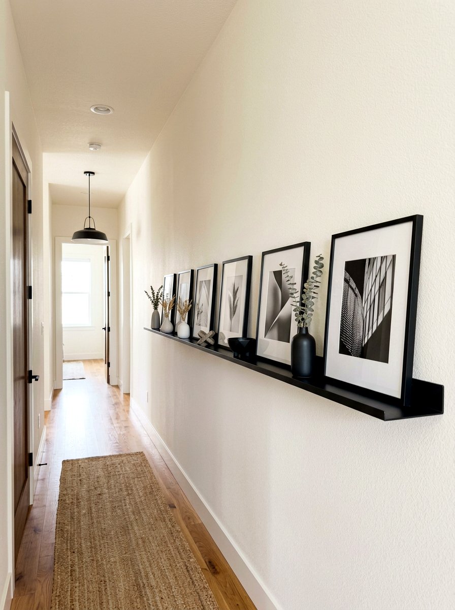 Hallway narrow shelf - 30 wall shelf decor ideas