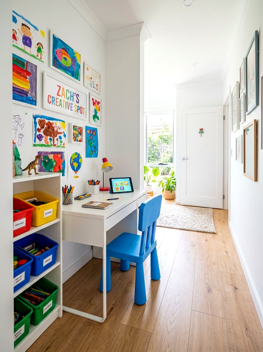 Hallway office for kids - 30 hallway office nook ideas