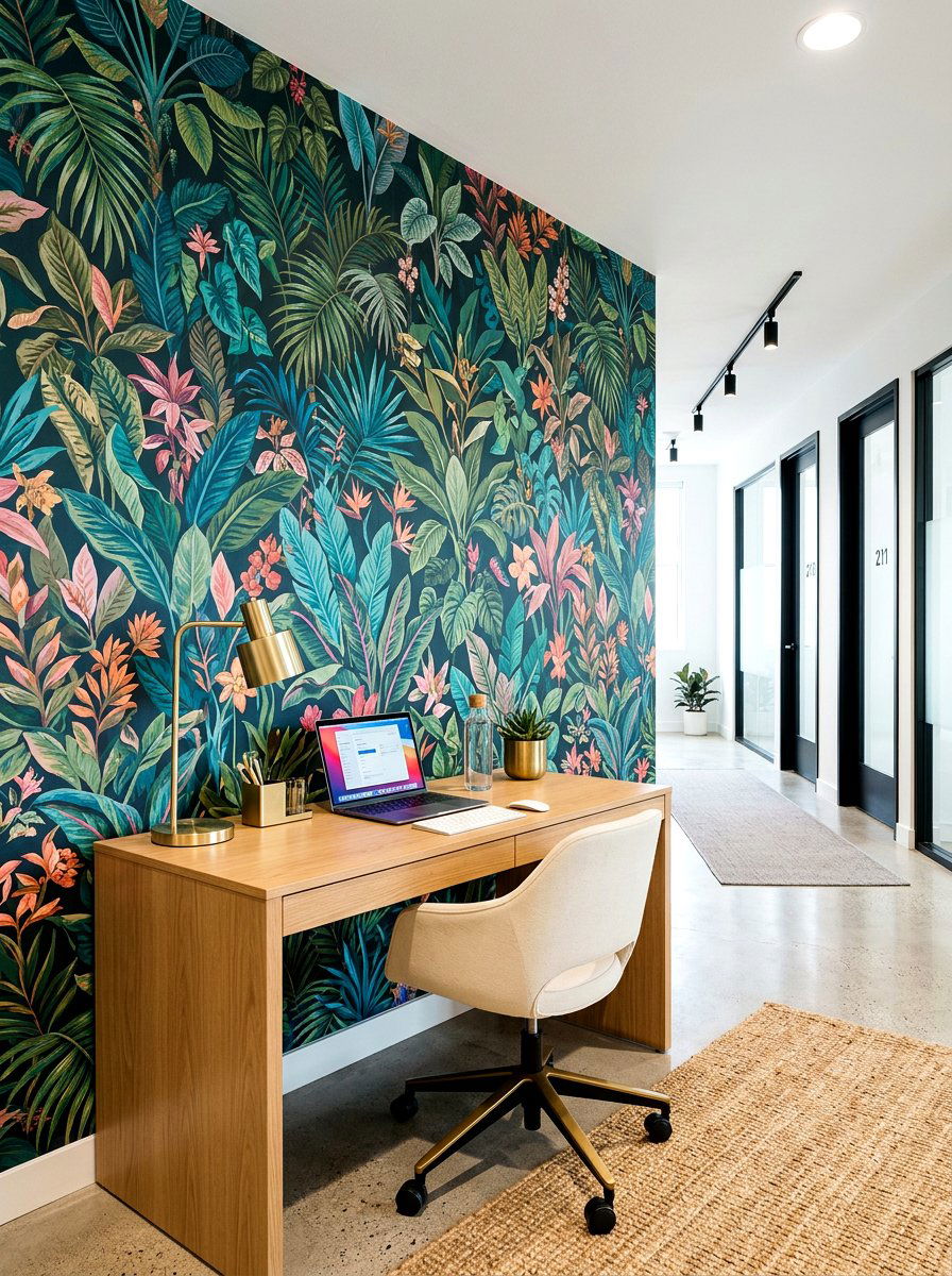 Hallway office wallpaper ideas - 30 hallway office nook ideas