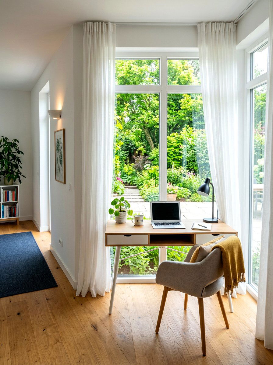 Hallway office with window - 30 hallway office nook ideas