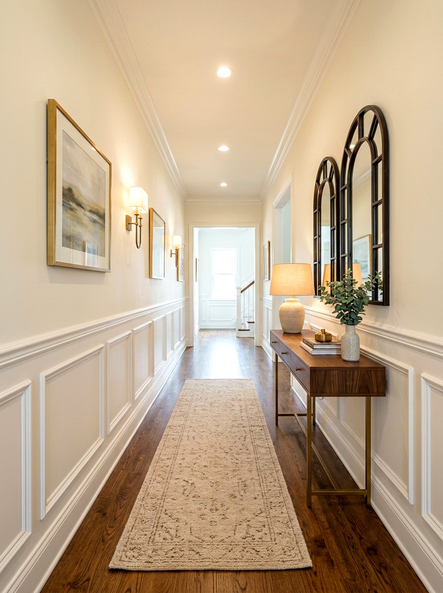 Hallway picture frame wainscoting - 30 picture frame molding ideas