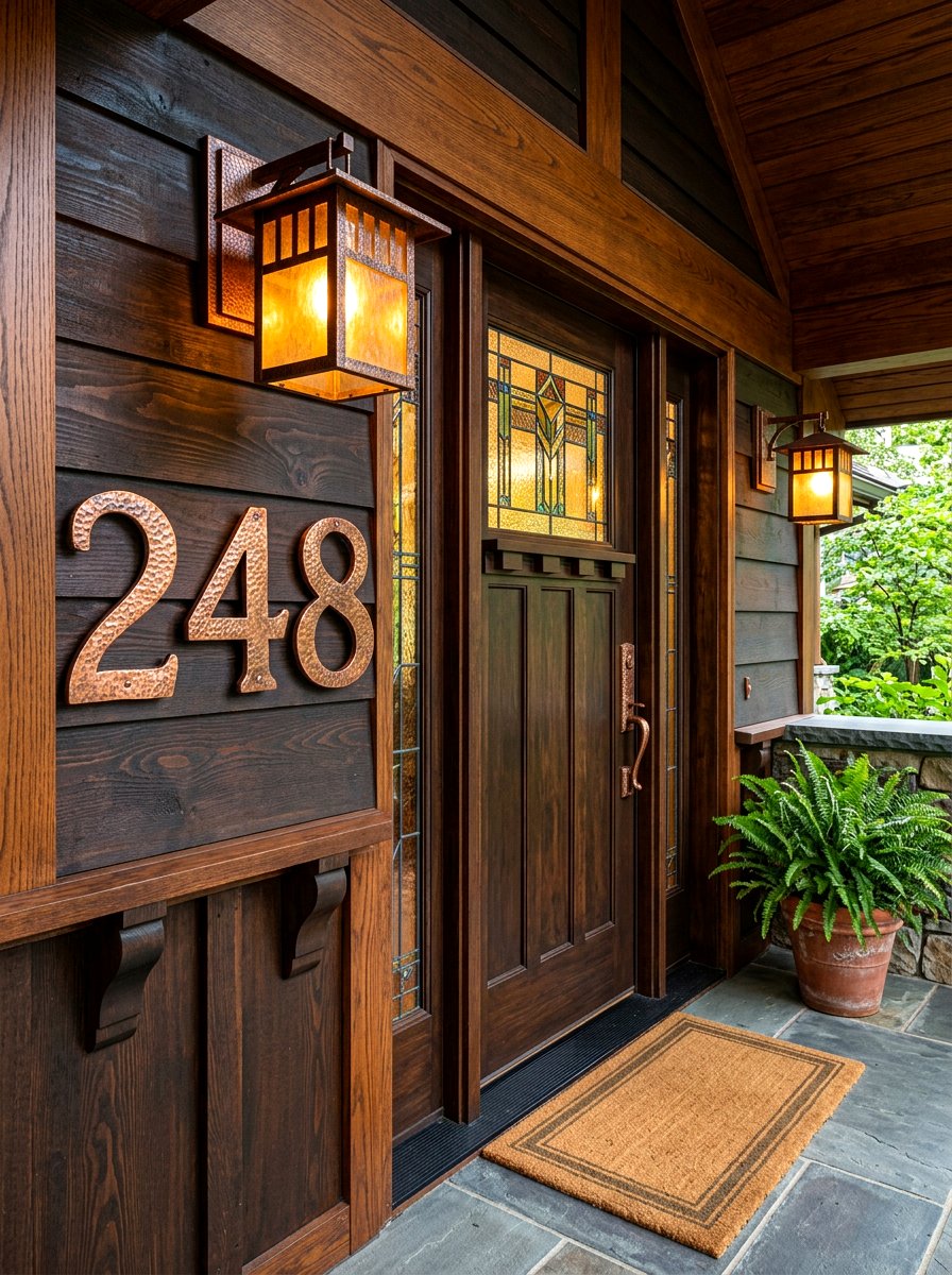 Hammered Copper House Numbers - 30 house number display ideas