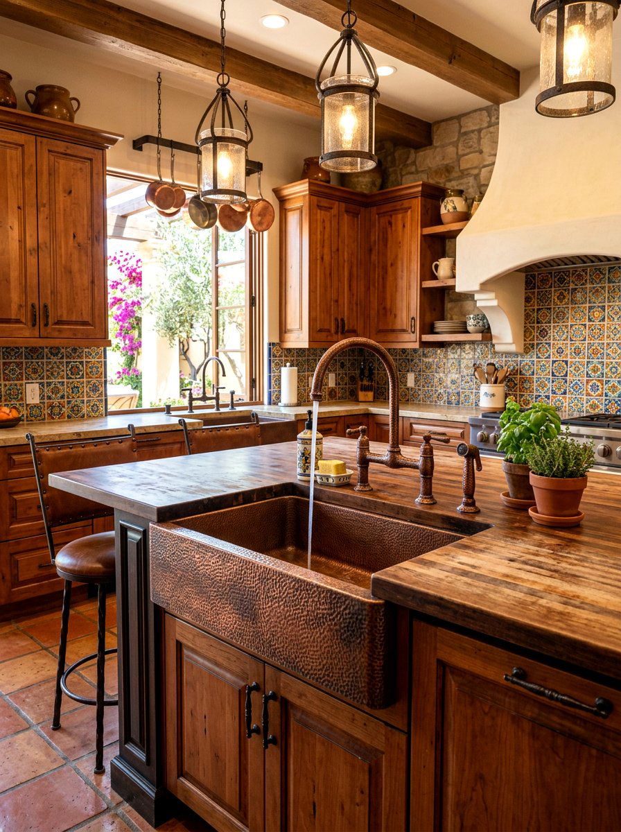 Hammered Copper Kitchen Faucet - 30 kitchen faucet finish ideas