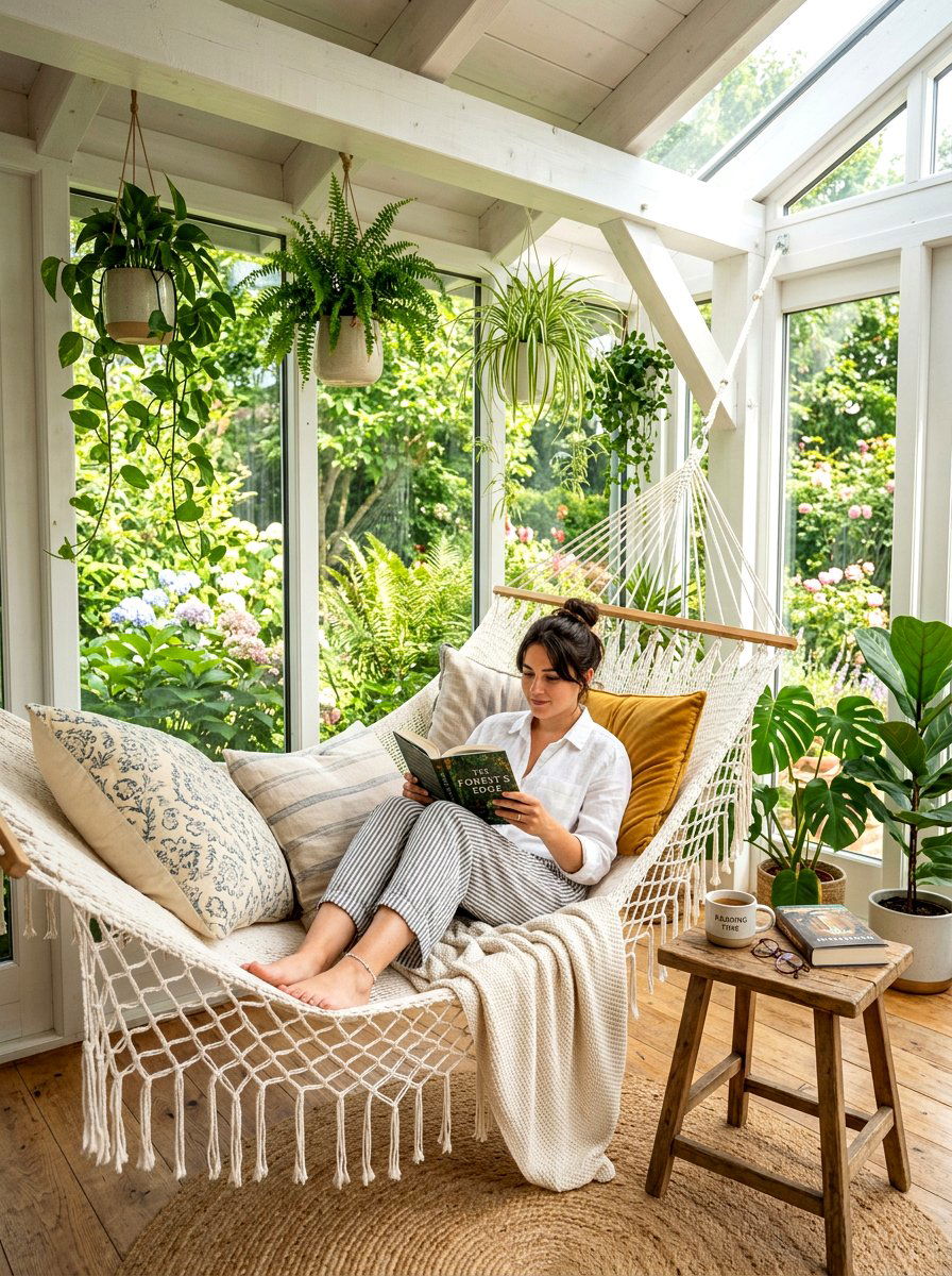 Hammock Reading Nook - 30 summer house decor ideas viral