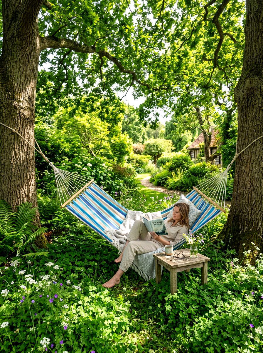 Hammock Relaxation Corner - 30 budget backyard ideas