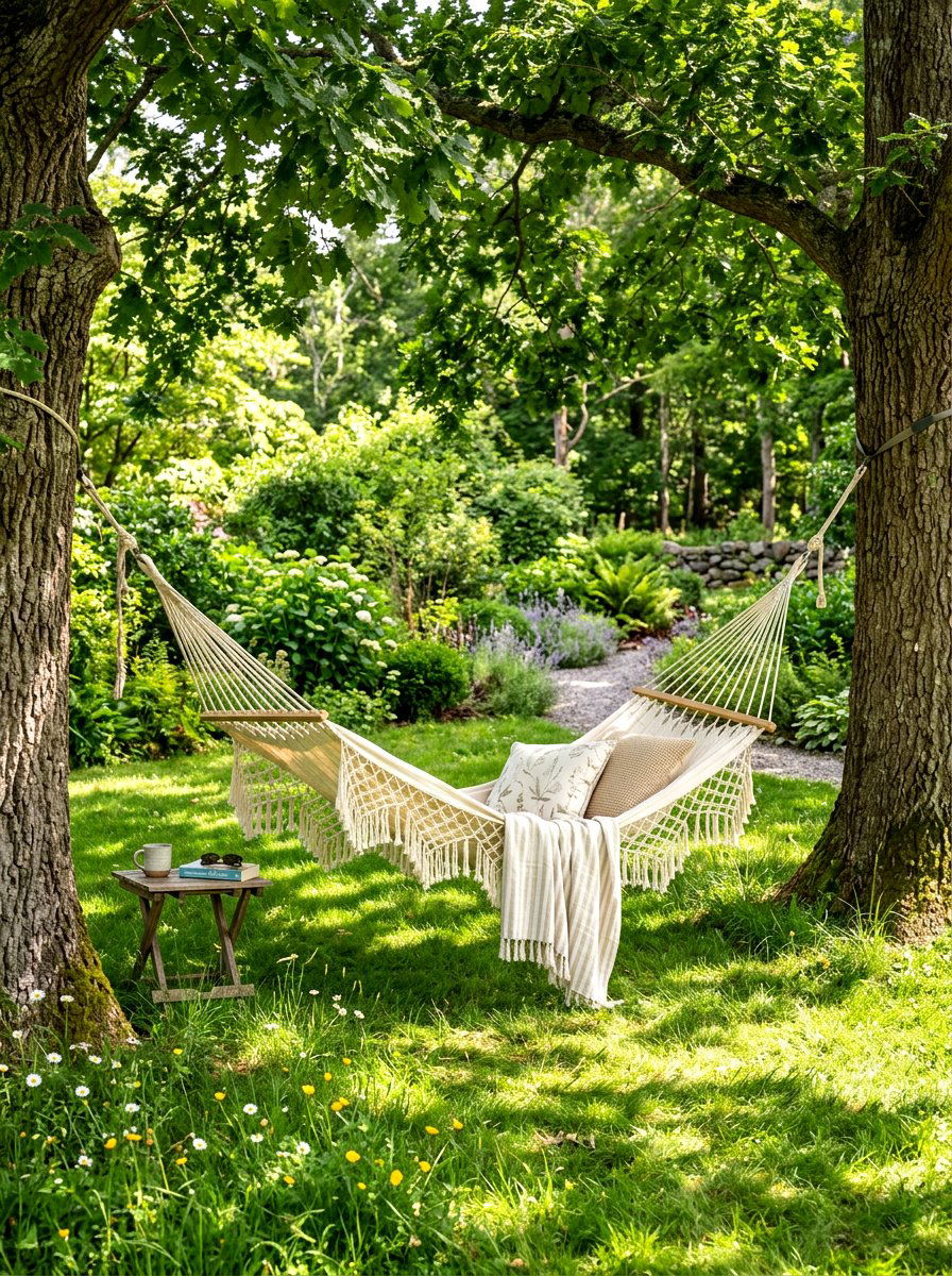 Hammock Relaxation Spot - 30 outdoor meditation corner ideas
