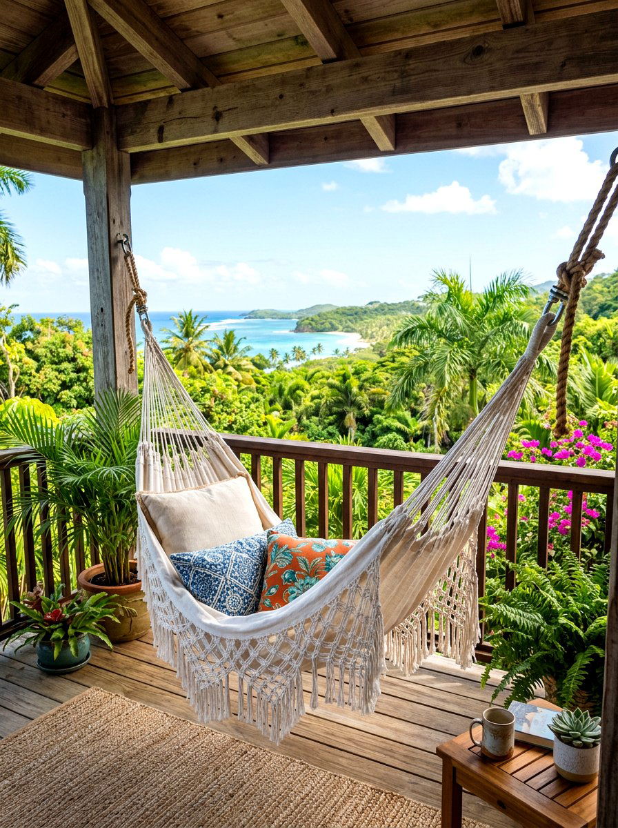Hammock Seating - 30 island style home ideas