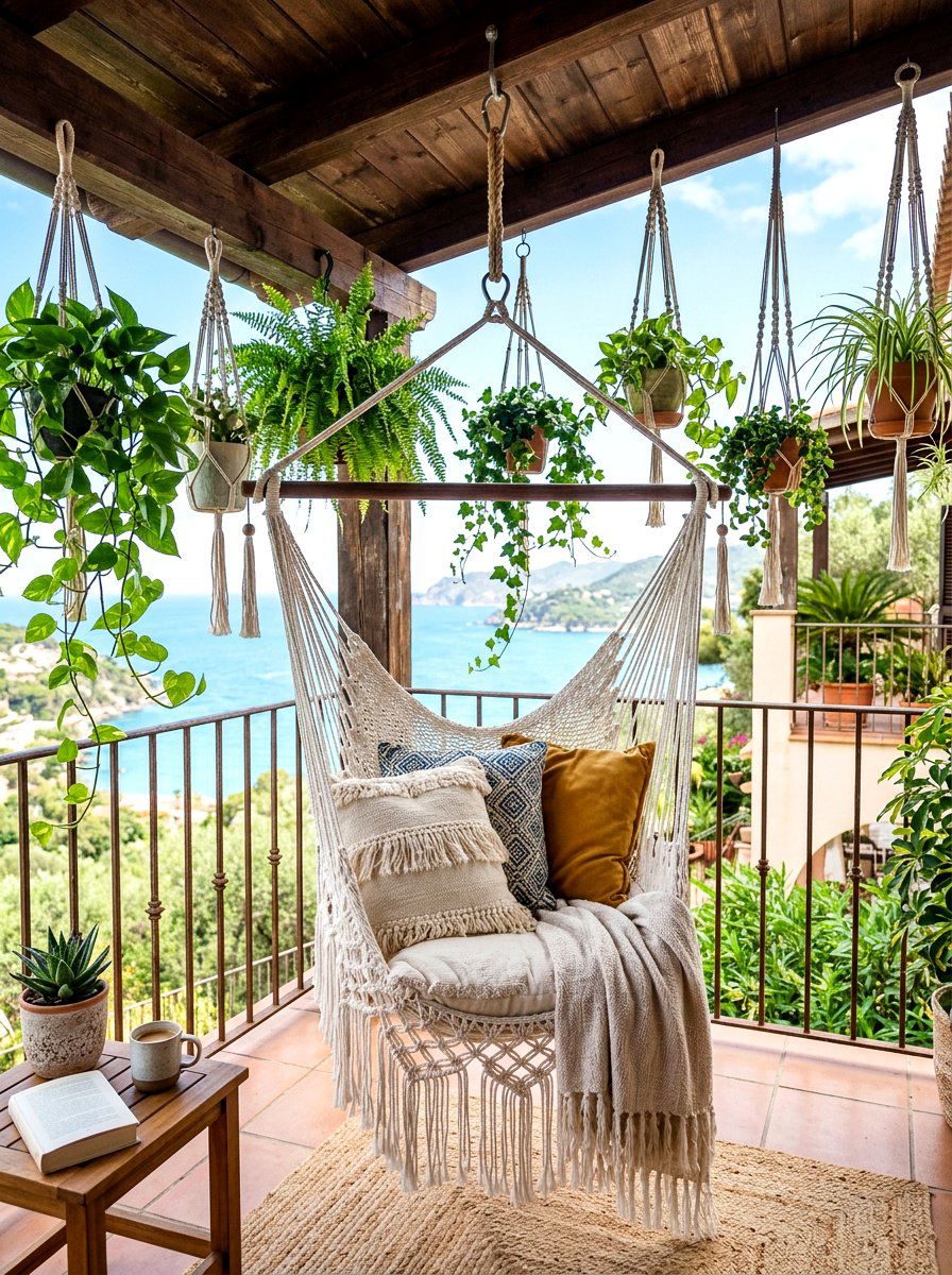 Hammock Swing Chair - 30 balcony furniture ideas