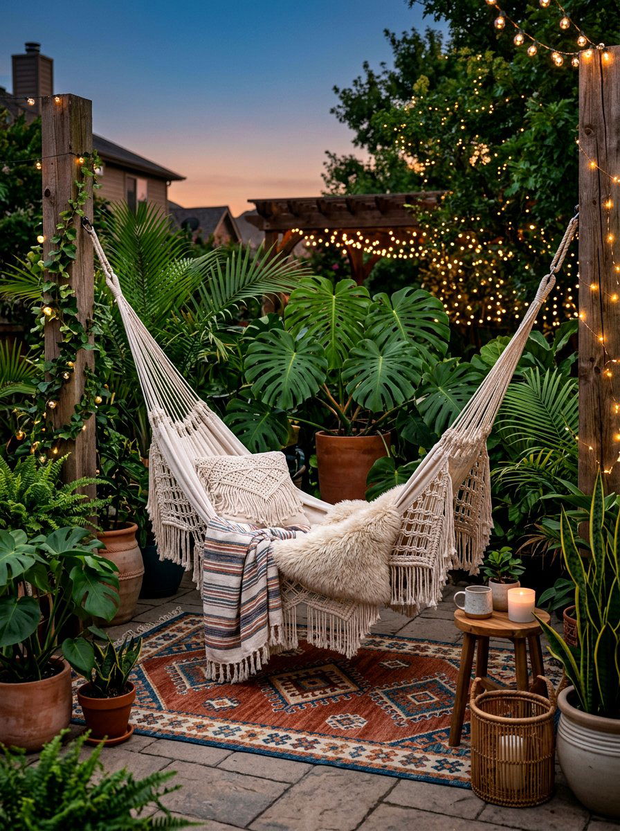 Hammock patio - 30 twilight patio decor ideas