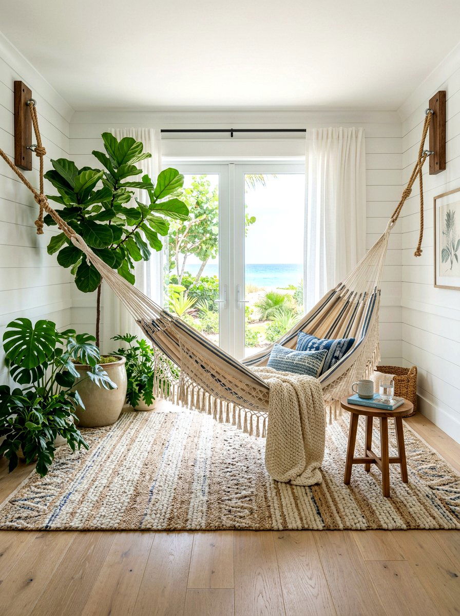 Hammock room layout - 30 quiet room ideas