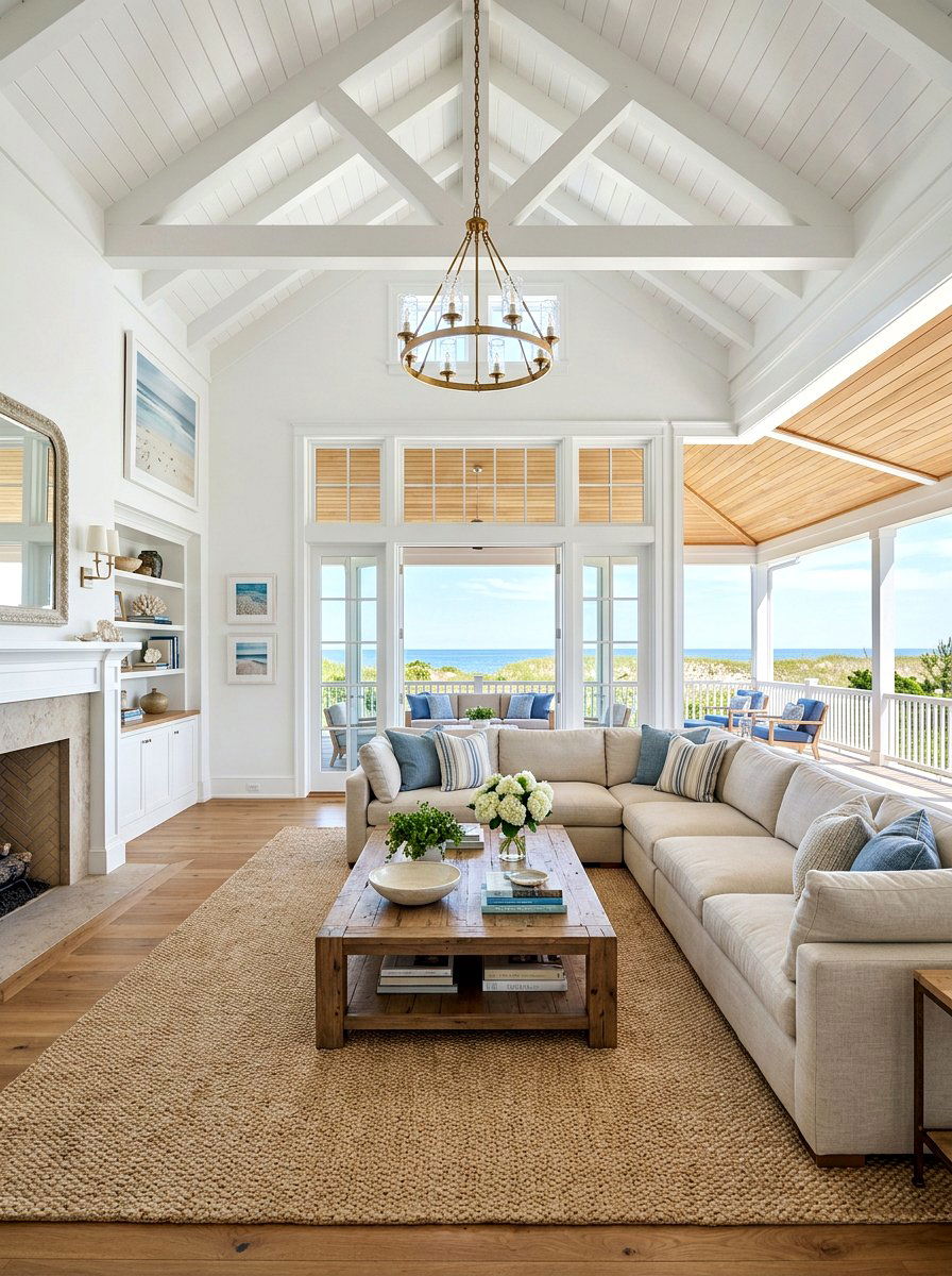Hamptons Beach House Living Room - 30 Nancy Meyers living room ideas