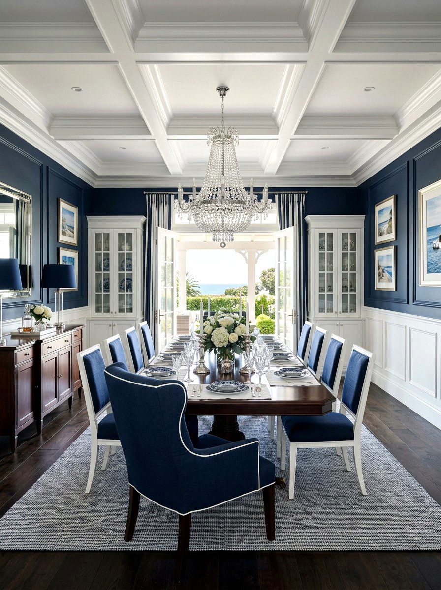 Hamptons Style Dining Room - 30 coastal dining room ideas