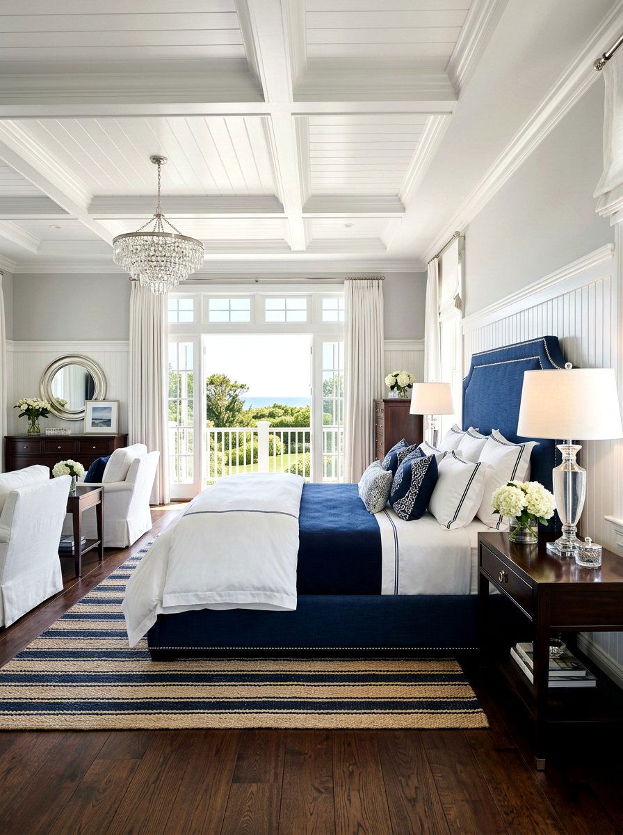 Hamptons style luxury bedroom - 30 coastal bedroom ideas