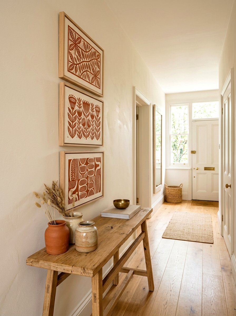 Hand Block Print Canvas - 30 framed textile wall ideas