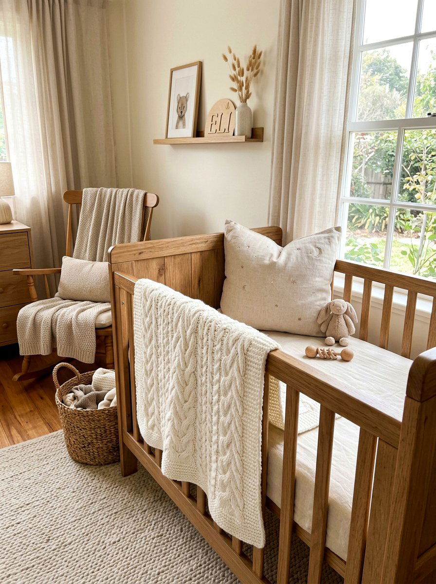 Hand Knit Baby Blanket - 30 heirloom toy nursery ideas