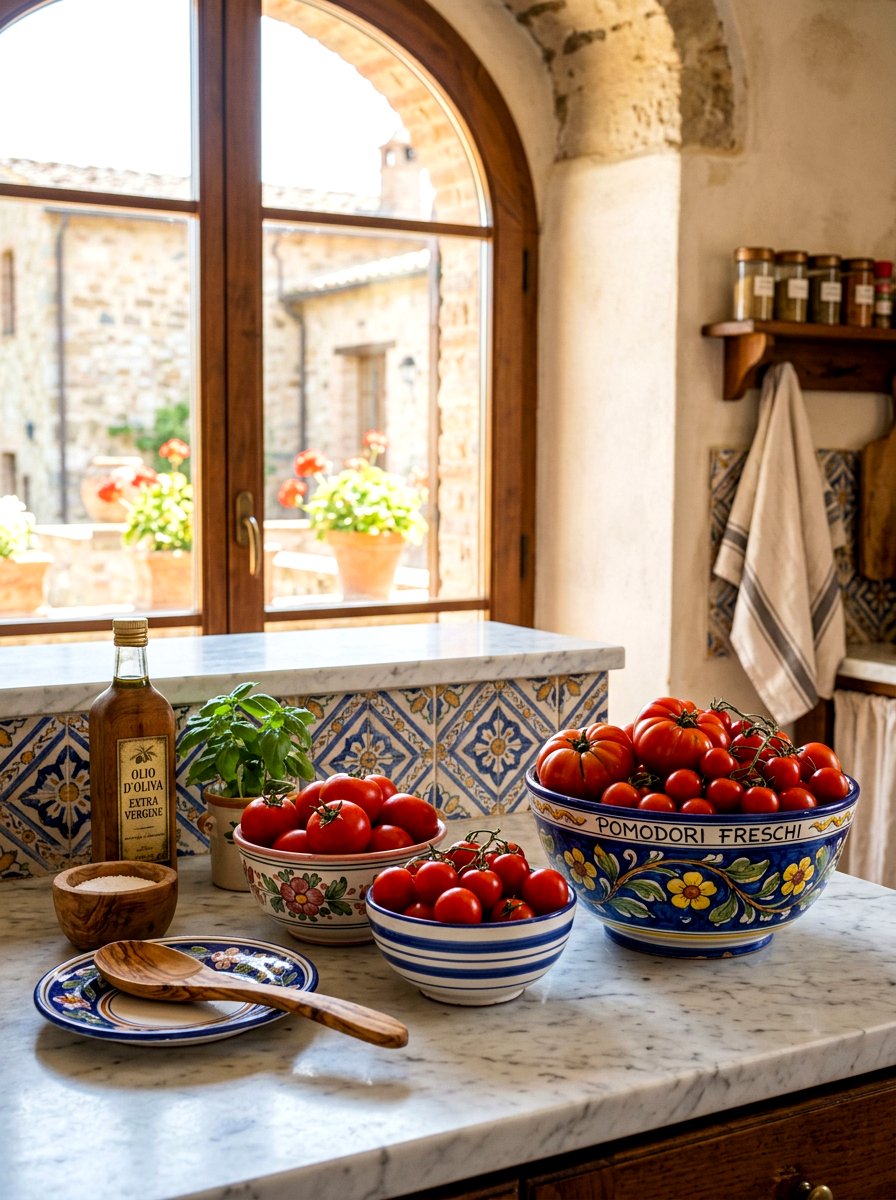 Hand Painted Ceramic Bowl - 30 tomato girl summer kitchen ideas