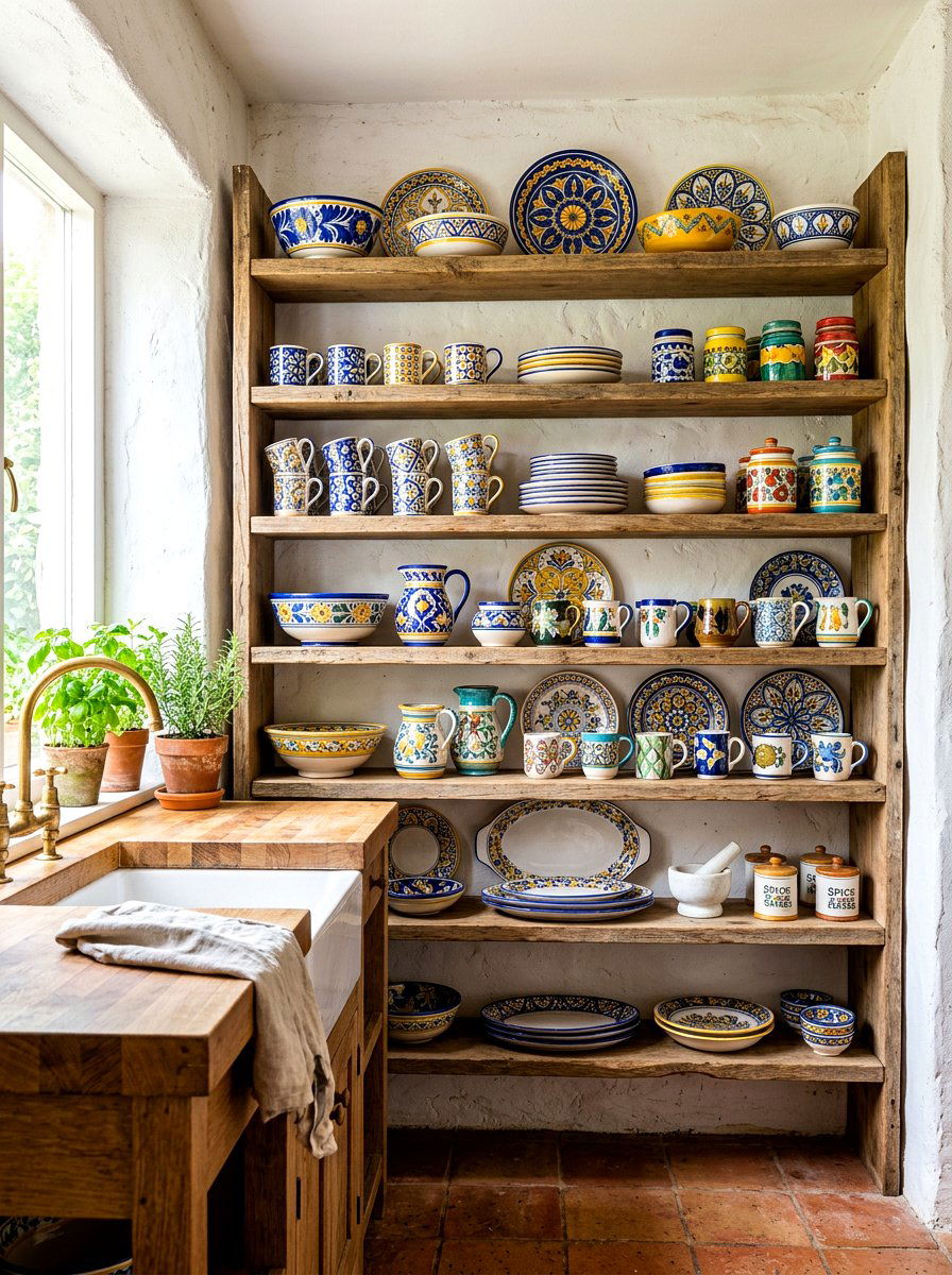 Hand painted ceramics - 30 Mediterranean summer decor ideas