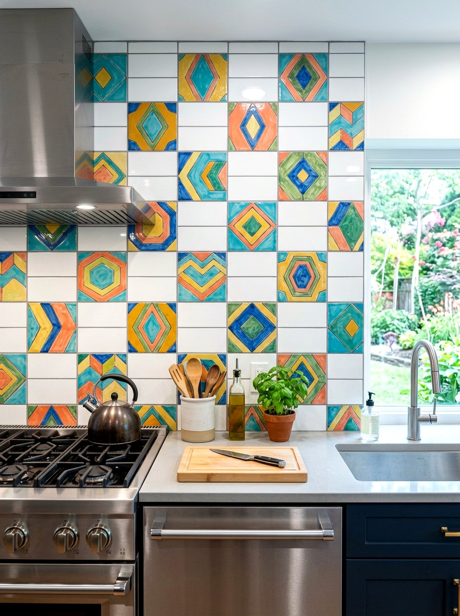 Hand painted coloring tiles - 30 plus coloring home decor ideas