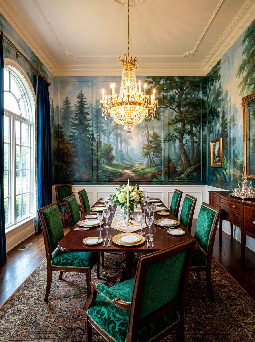 Hand painted walls - 30 chinoiserie decor ideas
