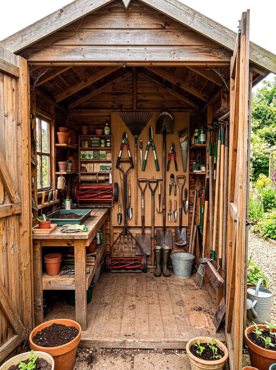 Hand tool garden shed - 30 friction maxxing home ideas