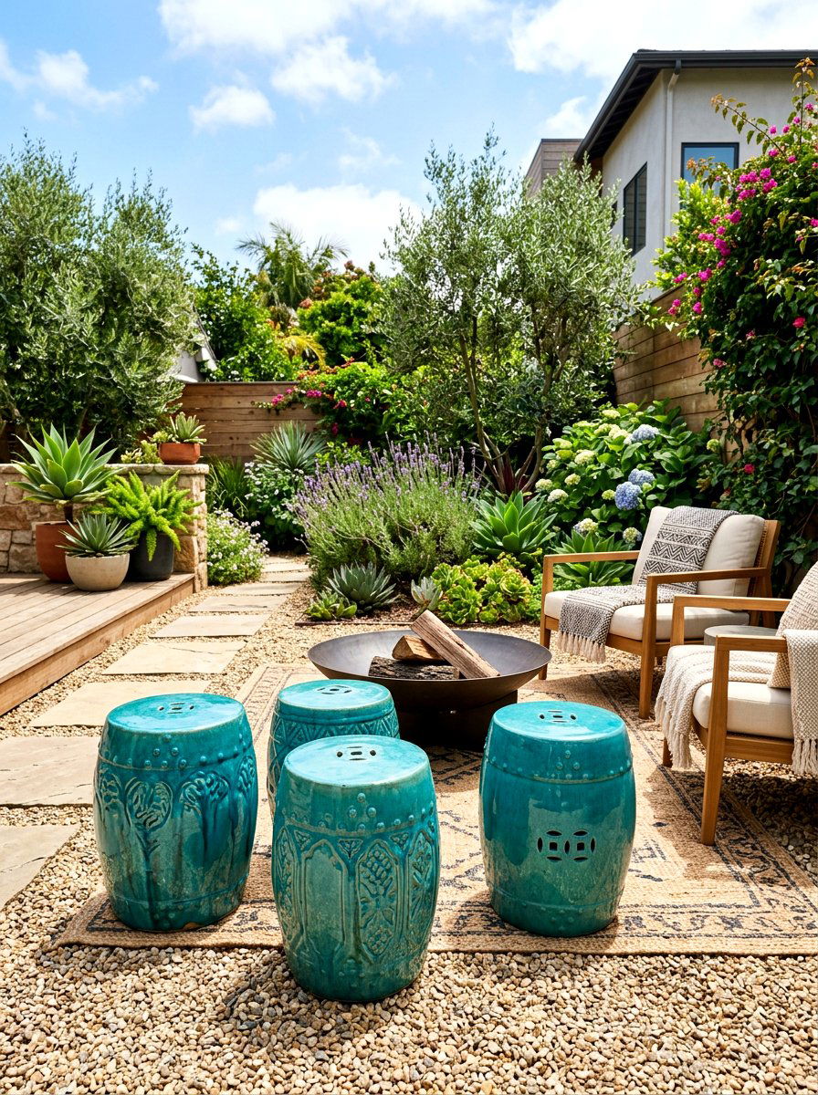 Handcrafted Ceramic Stool - 30 sculptural outdoor furniture ideas