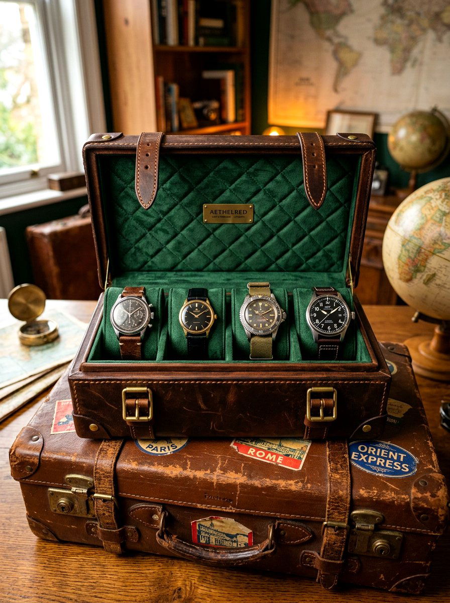Handcrafted Watch Trunk - 30 watch storage ideas