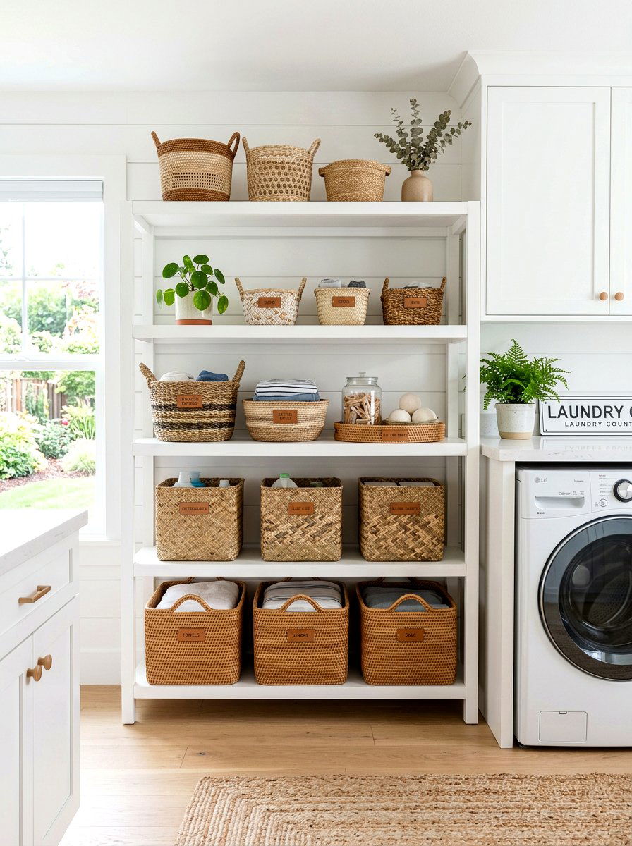 Handwoven Basket Storage - 30 analog home decor ideas