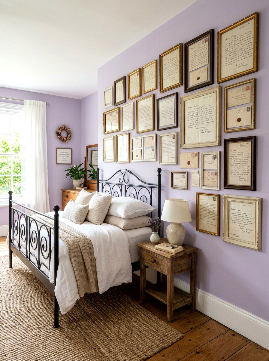 Handwritten Letter Wall Decor - 30 vintage collage wall ideas