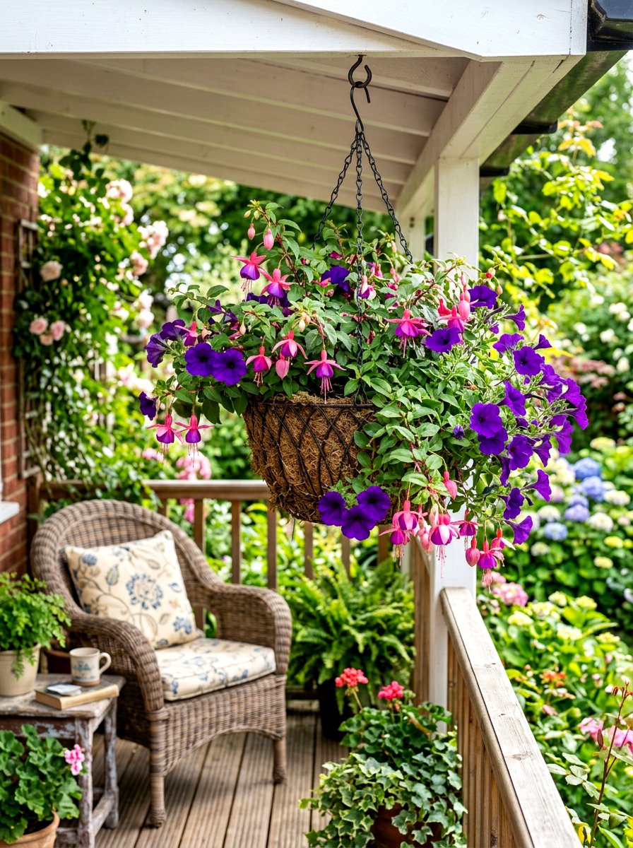 Hanging Basket - 30 hummingbird garden ideas