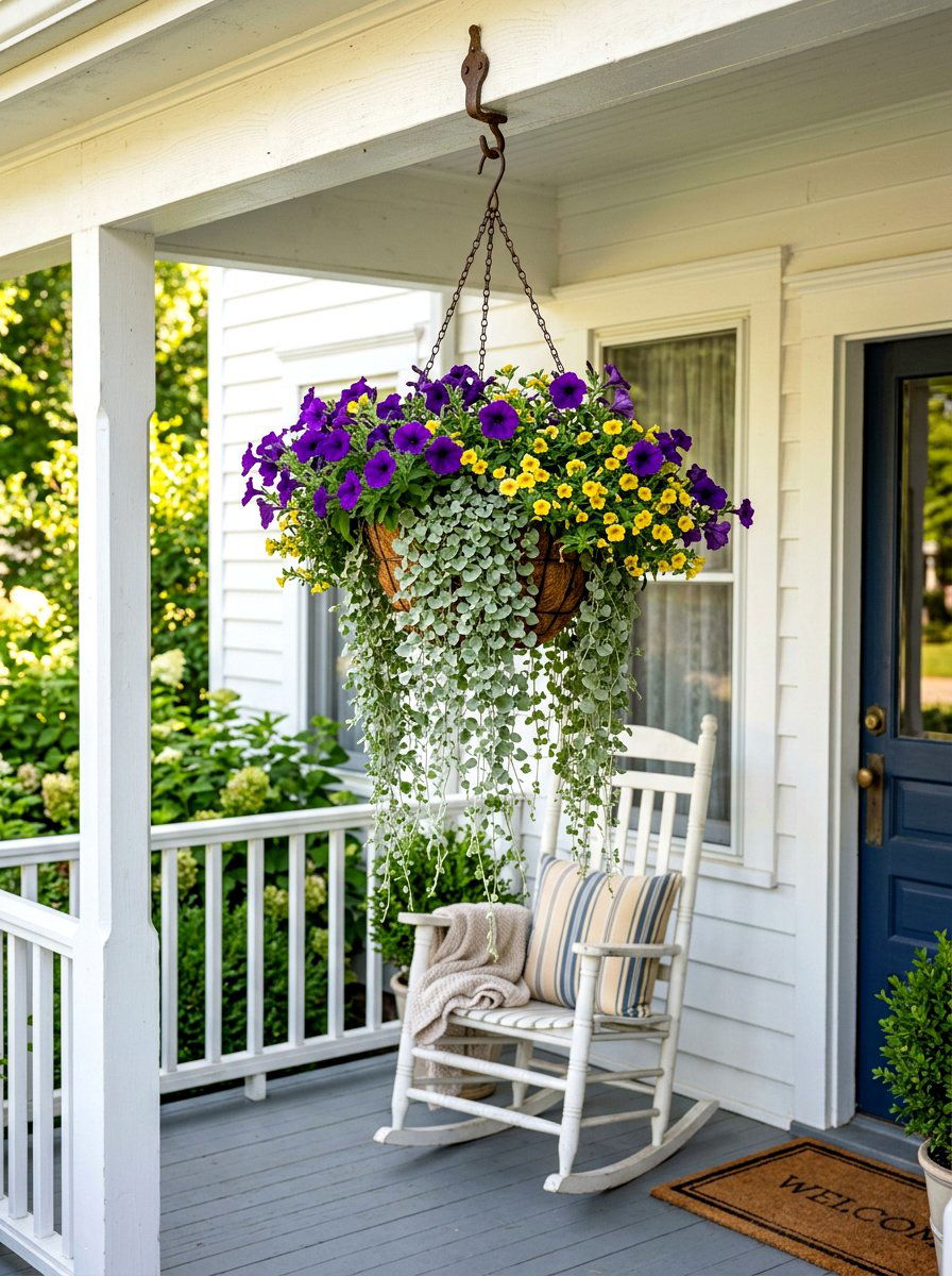 Hanging Basket Arrangement - 30 container garden makeover ideas