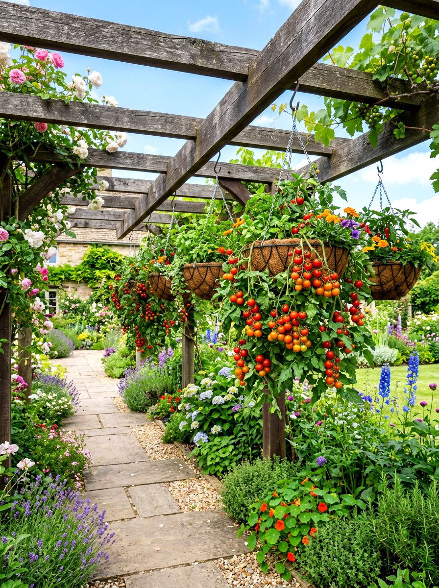 Hanging Basket Vegetable Garden - 30 vegetable garden ideas
