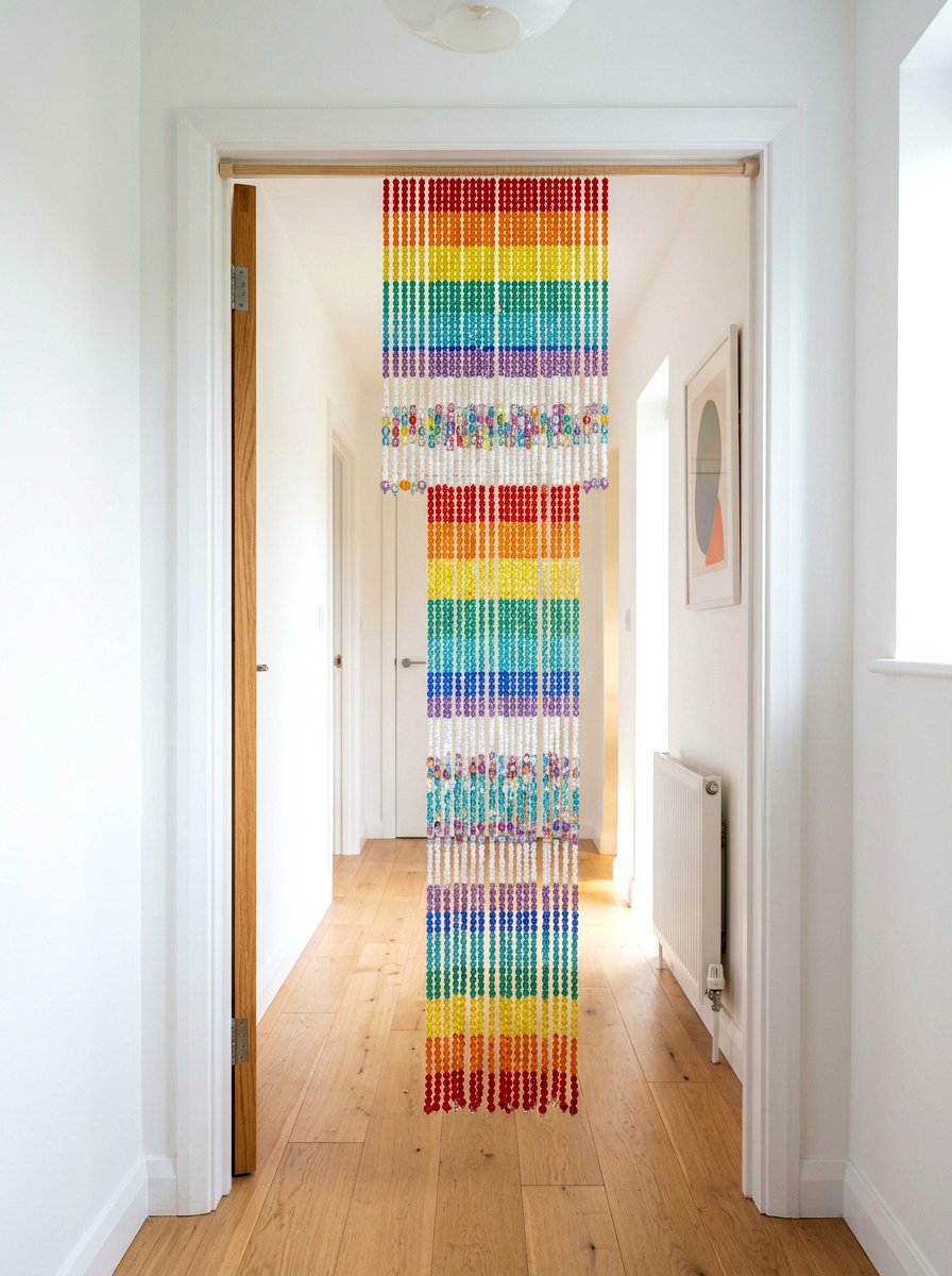 Hanging Beaded Curtain - 30 room divider apartment aesthetic ideas