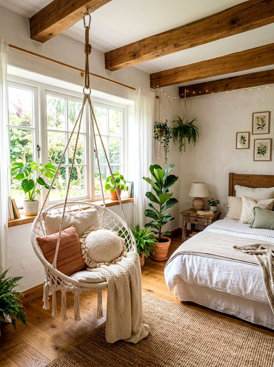 Hanging Chair Bedroom - 30 cute bedroom decor ideas