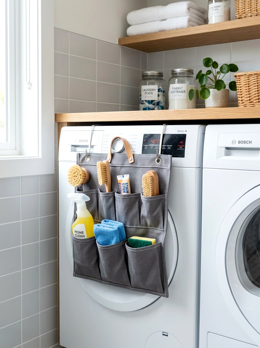 Hanging Cleaning Pocket - 30 organizing cleaning supplies ideas