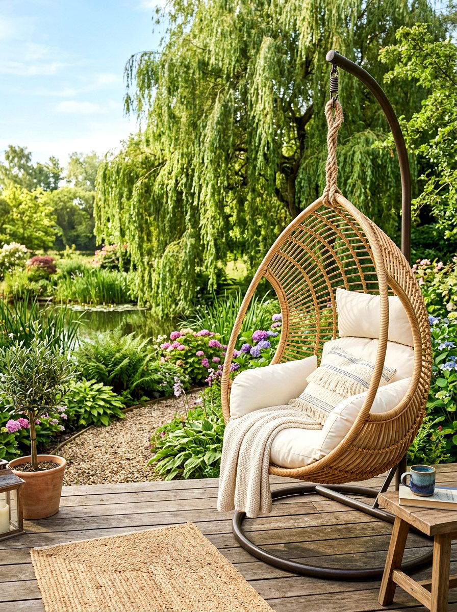 Hanging Egg Chair - 30 outdoor furniture ideas