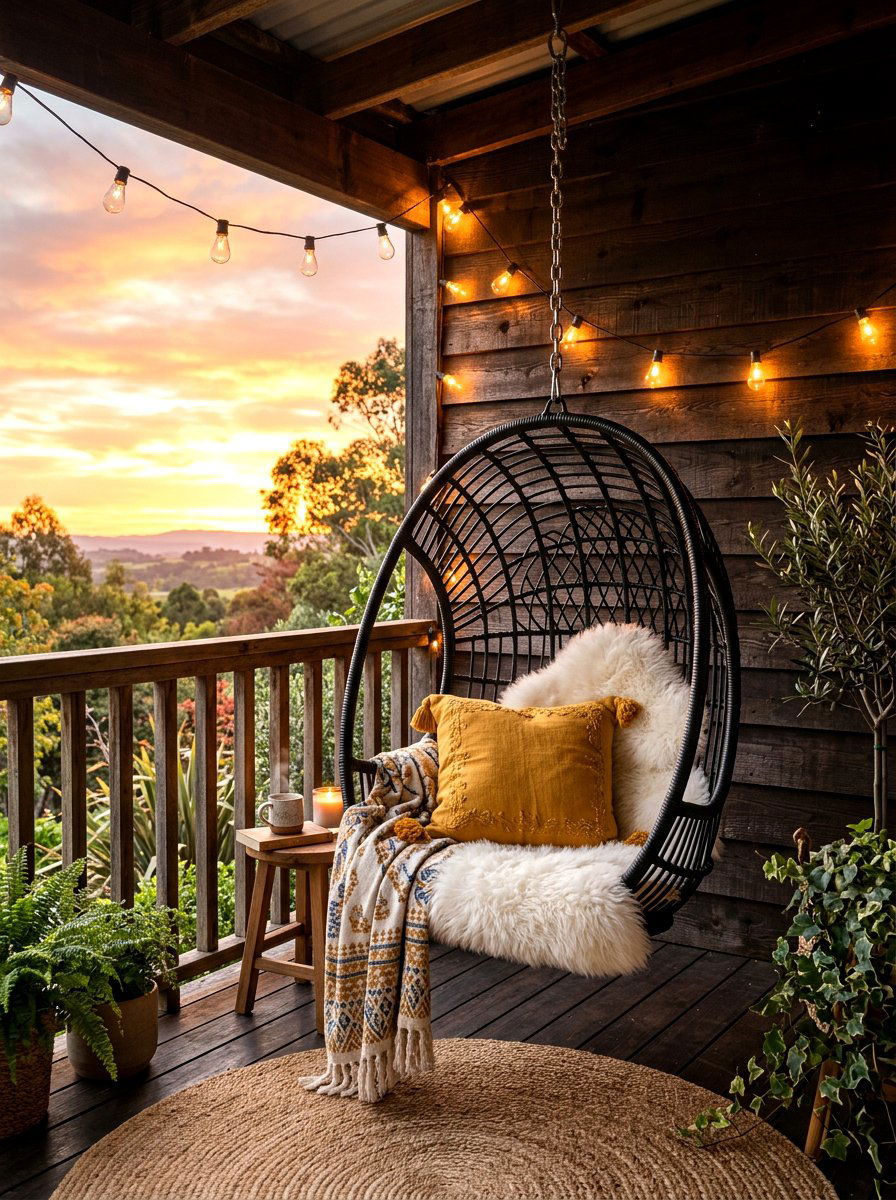 Hanging Egg Chair - 30 porch furniture ideas