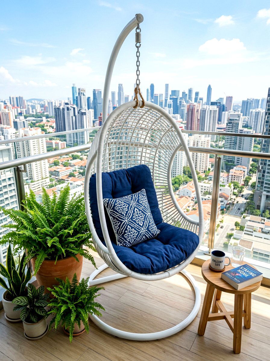 Hanging Egg Chair Balcony
