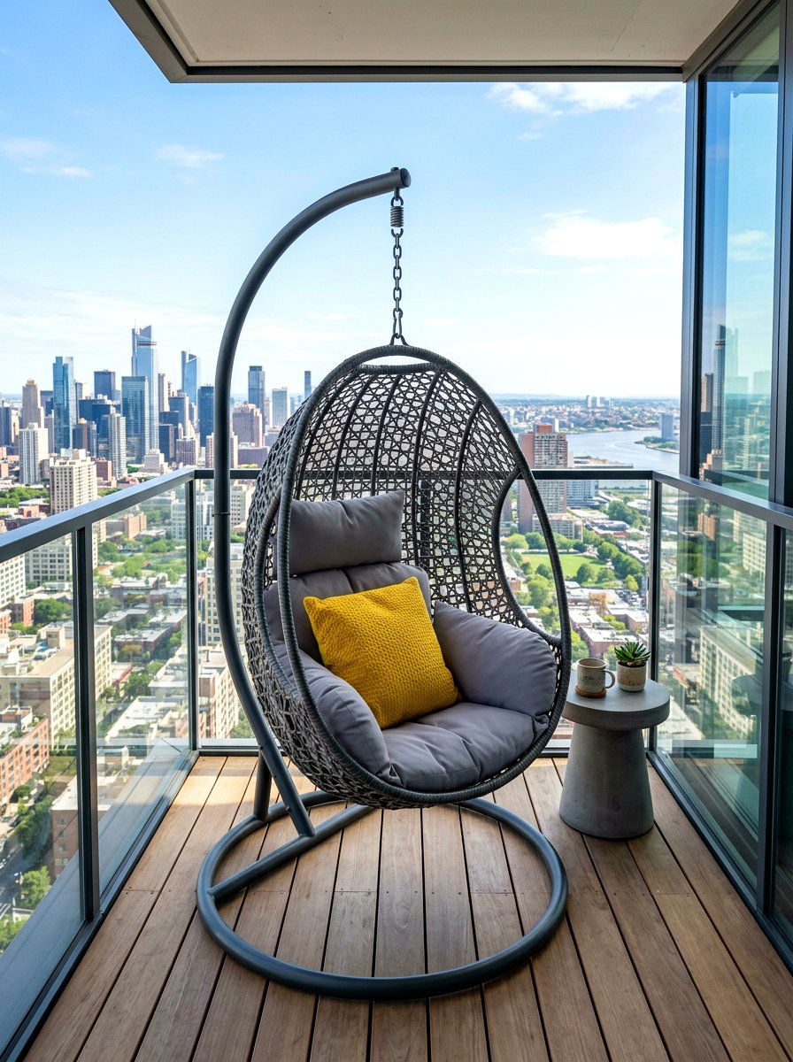Hanging Egg Chair For Small Balcony - 30 balcony lounge chair ideas