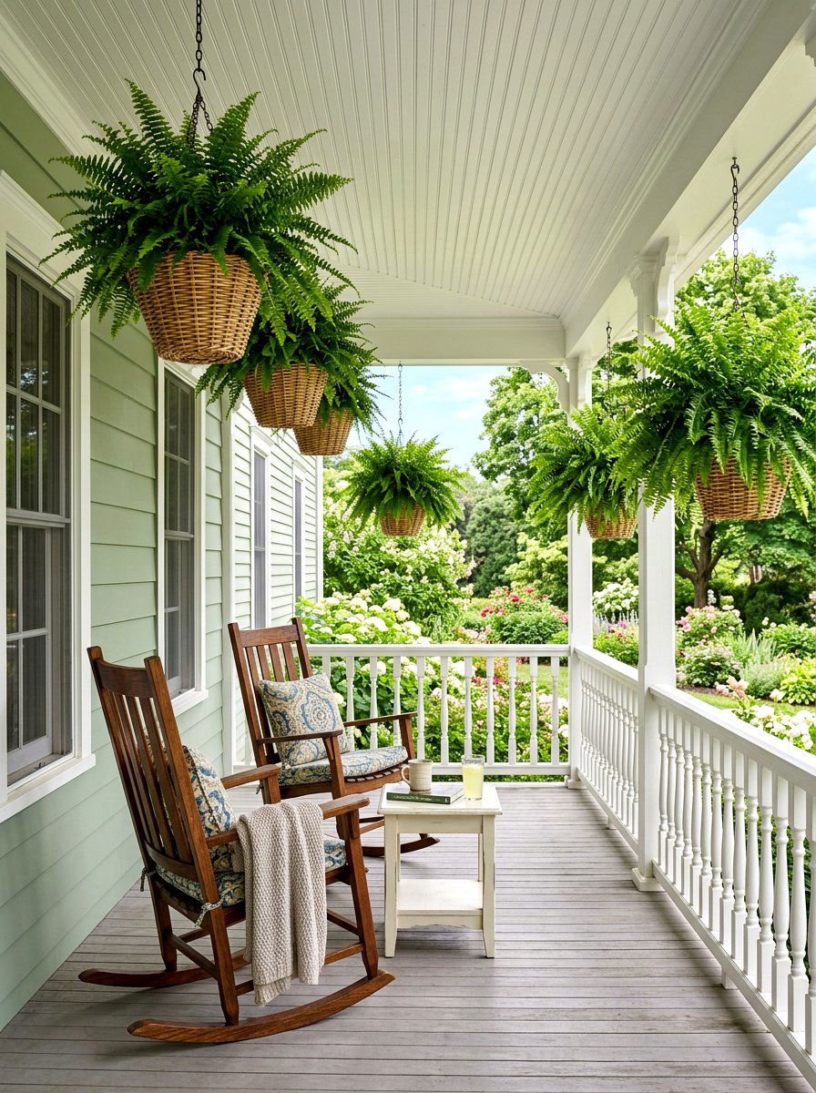 Hanging Ferns For Shade - 30 patio plant ideas
