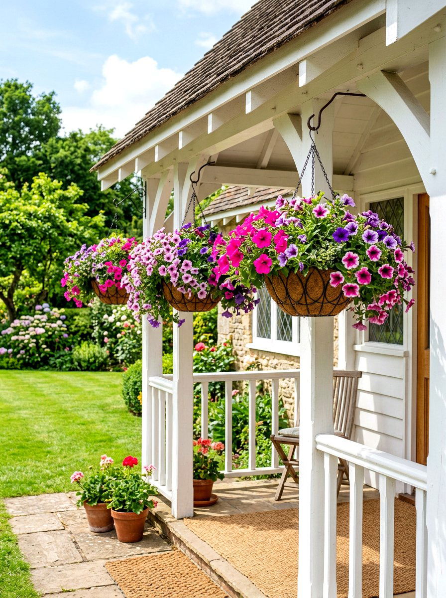 Hanging Flower Basket - 30 small garden ideas