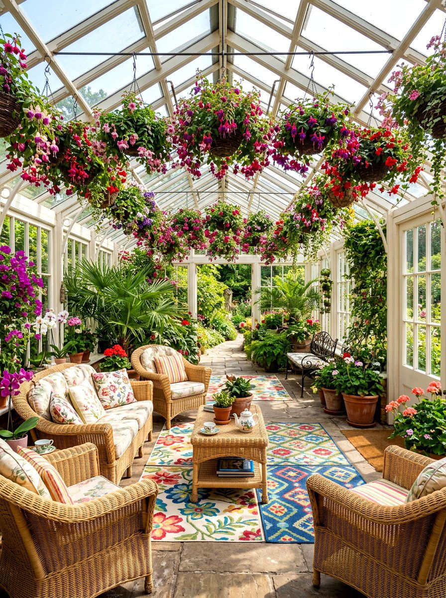 Hanging Flower Conservatory - 30 flower room ideas