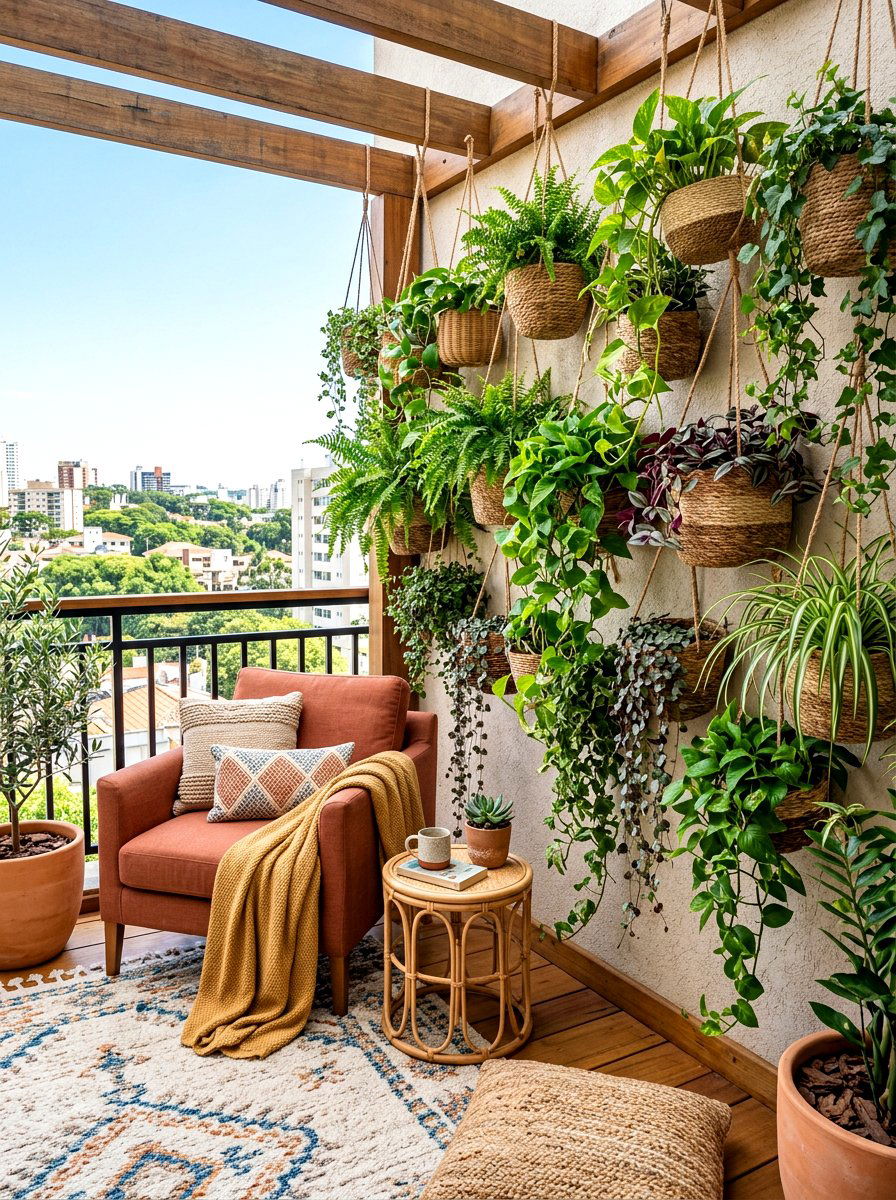 Hanging Garden Wall - 30 living privacy wall ideas